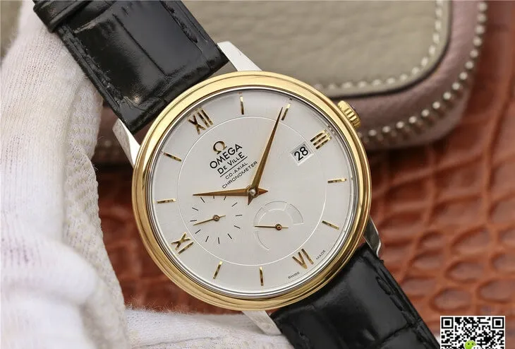 Omega De Ville 424.53.40.21.02.002 ZF Factory 1:1 Best Edition Replica Watch Black Leather Strap